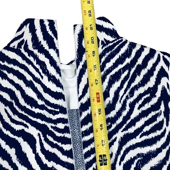 NWOT J. McLaughlin Montego Slim Scuba Zebra Print Mock Neckline Dress Sz L - Picture 12 of 14